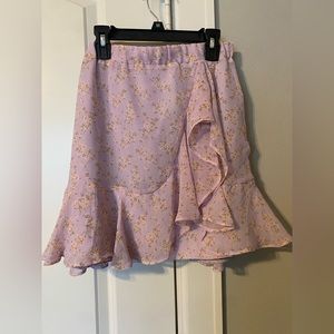 American Eagle floral ruffle skirt